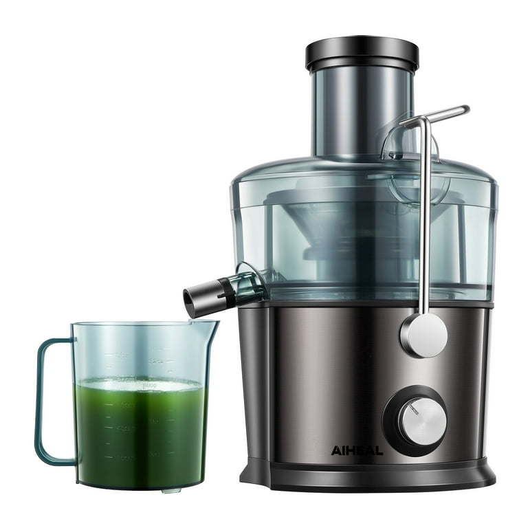 AIHEAL Juicer Extractor, 800W Juicer Machine with 3" Wide Mouth, Easy to Clean, Anti-Slip, Drip-proof, BPA Free, Black.