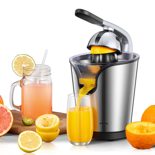 AIHEAL Electric Orange Juicer Squeezer with Humanized Handle