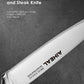 serrated bread knife and steak knife, aiheal knife set, 17pcs