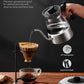 Electric Gooseneck Glass Kettle with Temperature Control, 1200W Rapid Boiling Electric Kettle for Pour-Over Tea Coffee, LCD Display, 2H Keep Warm, 0.8L, Silver