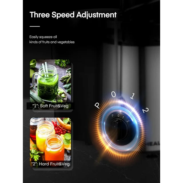 Juicer Machines, 800W Juicer Extractor Max Power, 3" Wide Mouth Centrifugal Juicer with 3 Speed Control for Whole Fruit and Vegetables