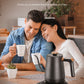 Electric Gooseneck Kettle, Fellow Kettle ±1℉ Temperature Control, 0.8L Pour Over Electric Kettle for Coffee & Tea, Hot Water Boiler, Stainless Steel Inner, 1200W Rapid Heating,LCD Display,Matte Black
