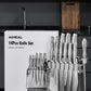 Aiheal Knife Set, 14PCS Stainless Steel Kitchen Knife Set with Clear Knife Block, No Rust and Super Sharp Cutlery Knife Set in One Piece Design with Knife Sharpener for Kitchen, Serrated Steak Knives