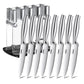 Aiheal Steak Knives with Clear Acrylic Stand, Steak Knives Set of 8, 4.5 Inch Stainless Steel Steak Knife Set, Sharp Micro-Serrated Steak Knives with Gift Box