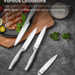 Steak Knives, Stainless Steel Steak Knives Set of 12, Never Needs Sharpening Dinner Steak Knife Set, 4.5 Inch Sharp Micro Serrated Steak Knives