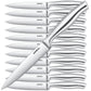 Steak Knives, Stainless Steel Steak Knives Set of 12, Never Needs Sharpening Dinner Steak Knife Set, 4.5 Inch Sharp Micro Serrated Steak Knives